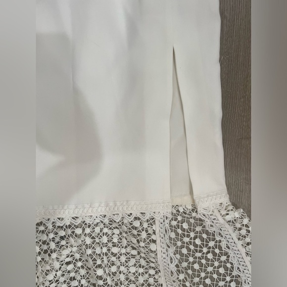 Jonathan Simkhai White Window Pane Lace Bandeau Midi Dress Bridal Wedding - Picture 11 of 16